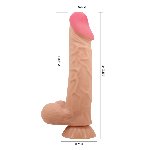 Вібратор - Pretty Love Sliding Skin 9.4" Flesh - мініатюра 4