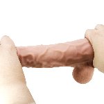 Вібратор - Pretty Love Sliding Skin 9.4" Flesh - мініатюра 6