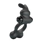 Ерекційне кільце - Pretty Love Vibrant Penis Ring Yusuf Black - мініатюра 2