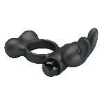 Ерекційне кільце - Pretty Love Vibrant Penis Ring Yusuf Black - мініатюра 6