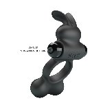 Ерекційне кільце - Pretty Love Vibrant Penis Ring Yusuf Black - мініатюра 9