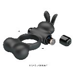 Ерекційне кільце - Pretty Love Vibrant Penis Ring Yusuf Black - мініатюра 10