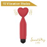 Міні-вібратор - Erospace Sweet Play Mini Heart Vibrator A14 - мініатюра 5