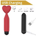 Міні-вібратор - Erospace Sweet Play Mini Heart Vibrator A14 - мініатюра 6