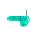 Фалоімітатор - Realrock Dildo 6" Turquoise - мініатюра 4