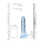 Фалоімітатор - Realrock Dildo 7" Blue - мініатюра 4