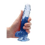 Фалоімітатор - Realrock Dildo 7" Blue - мініатюра 5