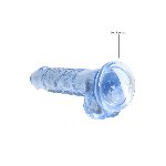 Фалоімітатор - Realrock Dildo 7" Blue - мініатюра 6