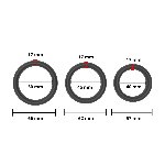 Набір ерекційних кілець - Erospace Men’s Play Set Of 3 Cock Rings B9 - мініатюра 5