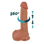 Вібратор - Erospace Natural Play Thrusting Dildo with Swing Motion and Heating D6, 22 см - мініатюра 3