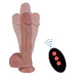 Вібратор - Erospace Natural Play Thrusting Dildo with Swing Motion and Heating D6, 22 см - мініатюра 5