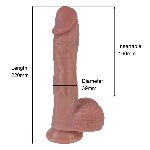 Вібратор - Erospace Natural Play Thrusting Dildo with Swing Motion and Heating D6, 22 см - мініатюра 10