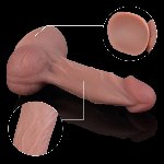 Фалоімітатор - Erospace Natural Play Silicone Dildo D4, 21 см - мініатюра 7