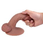 Фалоімітатор - Erospace Natural Play Silicone Dildo D4, 21 см - мініатюра 8