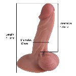 Фалоімітатор - Erospace Natural Play Silicone Dildo D4, 21 см - мініатюра 9