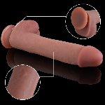 Фалоімітатор - Erospace Natural Play Silicone Dildo D3, 24 см - мініатюра 7