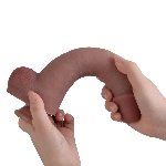Фалоімітатор - Erospace Natural Play Silicone Dildo D3, 24 см - мініатюра 8