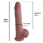 Фалоімітатор - Erospace Natural Play Silicone Dildo D3, 24 см - мініатюра 9