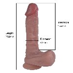 Фалоімітатор - Erospace Natural Play Silicone Dildo D2, 20.6 см - мініатюра 9