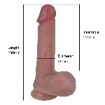 Фалоімітатор - Erospace Natural Play Silicone Dildo D1, 21 см - мініатюра 9