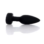 Анальна вібропробка - Silicone Black Plug Disco Flashlight - мініатюра 3