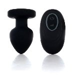 Анальна вібропробка - Silicone Black Plug Disco Flashlight - мініатюра 4