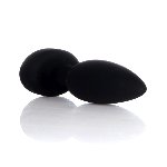 Анальна вібропробка - Silicone Black Plug Disco Flashlight - мініатюра 5