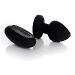 Анальна вібропробка - Silicone Black Plug Disco Flashlight - мініатюра 6