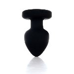 Анальна вібропробка - Silicone Black Plug Disco Flashlight - мініатюра 7