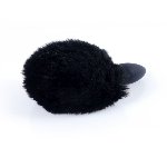 Анальна пробка - Bunny Tail Silicone Black Plug Black - мініатюра 5