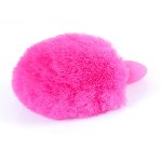 Анальна пробка - Bunny Tail Silicone Pink Plug Pink - мініатюра 5