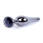 Анальна пробка - Jewellery Dark Silver BUTT PLUG- Black - мініатюра 2