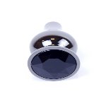 Анальна пробка - Jewellery Dark Silver BUTT PLUG- Black - мініатюра 3