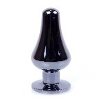 Анальна пробка - Jewellery Dark Silver BUTT PLUG- Green - мініатюра 7
