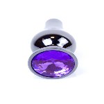 Анальна пробка - Jewellery Dark Silver BUTT PLUG- Purple - мініатюра 3