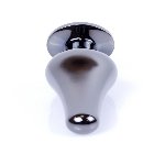 Анальна пробка - Jewellery Dark Silver Long Plug Pink - мініатюра 3
