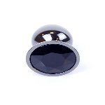 Анальна пробка - Jewellery Dark Silver Plug Black - мініатюра 3
