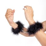 Наручники - Black Marabou Handcuffs - мініатюра 3