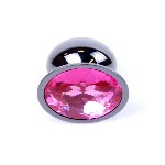 Анальна пробка - Jewellery Dark Silver Plug Pink - мініатюра 3