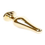 Анальна пробка - Jewellery Gold BUTT PLUG- Clear - мініатюра 5