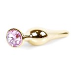 Анальна пробка - Jewellery Gold BUTT PLUG- Rose - мініатюра 2