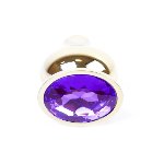Анальна пробка - Jewellery Gold Long Plug Purple - мініатюра 4