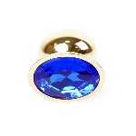 Анальна пробка - Jewellery Gold Plug Dark Blue - мініатюра 4
