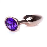 Анальна пробка - Jewellery Red Gold Plug Purple - мініатюра 3