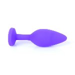 Анальна пробка - Jewellery Silicone Purple Plug M Red - мініатюра 4