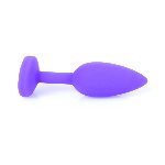Анальна пробка - Jewellery Silicone Purple Plug S Red - мініатюра 6