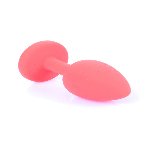 Анальна пробка - Jewellery Silicone Red Plug S Blue - мініатюра 5