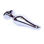 Анальна пробка - Jewellery Silver BUTT PLUG- Green - мініатюра 4