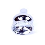 Анальна пробка - Jewellery Silver Long Plug Clear - мініатюра 3