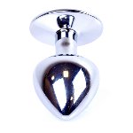 Анальна пробка - Jewellery Silver Plug Black - мініатюра 6
